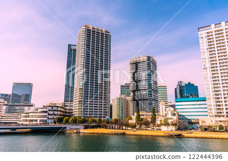Yokohama cityscape in Japan, overlooking Yokohama Bay Quarter, etc. = January 15, 2025 122444396