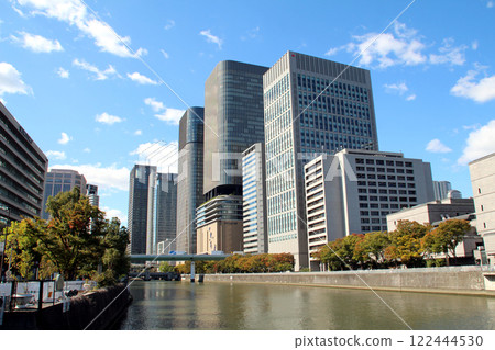 Tosabori River and skyscrapers 122444530