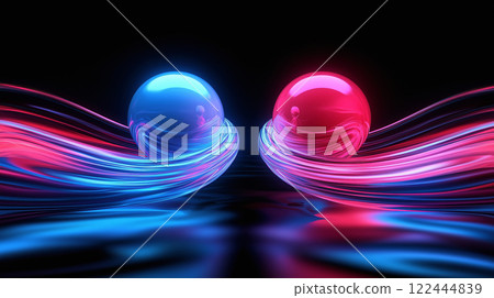 Nanoworld quantum entanglement background. 122444839