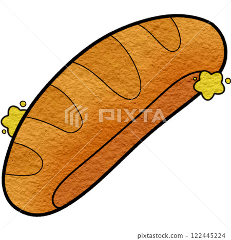 The illustration of a French bread The illustration of a French bread 122445224