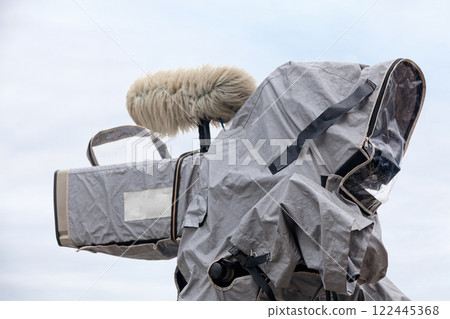 TV camera covered because of the threatening sky TV camera covered because of the threatening sky 122445368