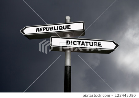 Republic or Dictatorship - French direction signs 122445380