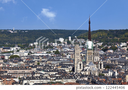 Aerial view of the Cathedral of Rouen Aerial view of the Cathedral of Rouen 122445406