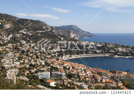 Aerial view of Villefranche-sur-Mer 122445423