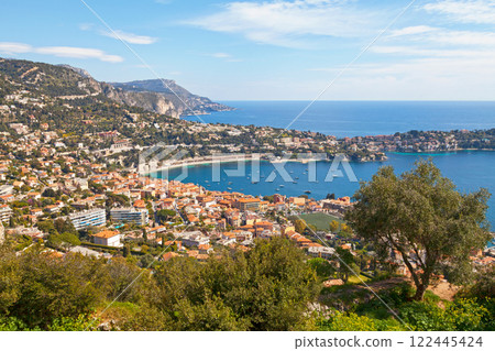 Aerial view of Villefranche-sur-Mer 122445424