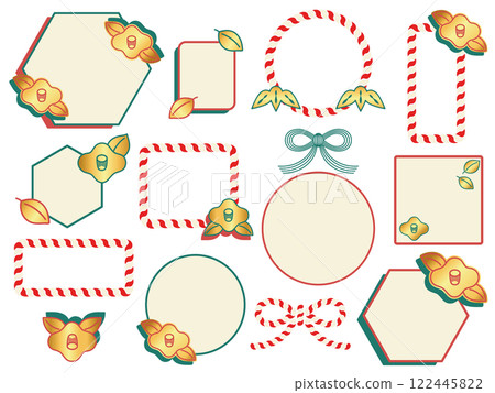 Camellia Japanese style decorative frame set 122445822