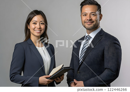 Portrait of a professional man and woman. Trust in business situations 122446266