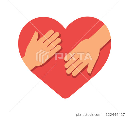 hands hold heart icon vector illustration hands hold heart icon vector illustration 122446417