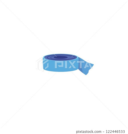 Elastic bandage roll flat vector icon, first aid compression tape, blue rubber fix, therapy patch, medical splint strip Elastic bandage roll flat vector icon, first aid compression tape, blue rubber fix, therapy patch, medical splint strip 122446533