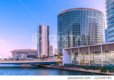 Yokohama cityscape in Japan - A view of the bustling K Arena and other attractions from January 15, 2020, the first confirmed case in Japan since the coronavirus outbreak in 2015. Yokohama cityscape in Japan - A view of the bustling K Arena and other attractions from January 15, 2020, the first confirmed case in Japan since the coronavirus outbreak in 2015. 122446769