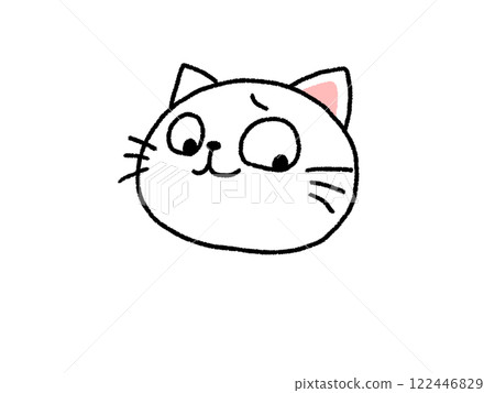 A cat looking down 122446829