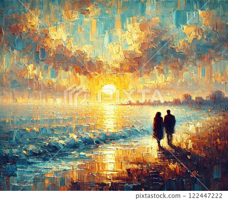 Golden Sunset Stroll 122447222