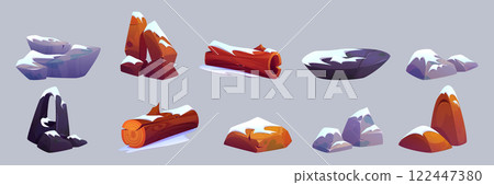 Snow covered game assets Snow covered game assets 122447380