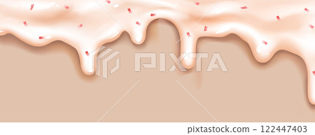 Candy drips with creamy beige texture Candy drips with creamy beige texture 122447403