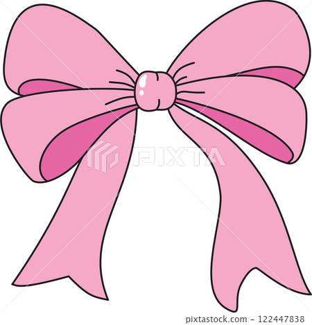 pink bow isolated on white pink bow isolated on white 122447838