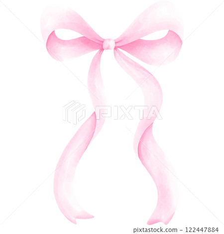 pink bow isolated on white 122447884