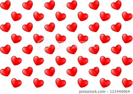 Seamless pattern with red hearts isolated on a transparent background. Symbol of love. Best for happy Valentine's day. Vector illustration Seamless pattern with red hearts isolated on a transparent background. Symbol of love. Best for happy Valentine's day. Vector illustration 122448064