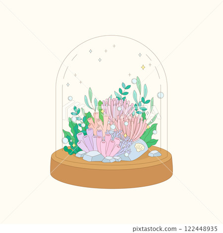 coral reef glass cloche coral reef glass cloche 122448935