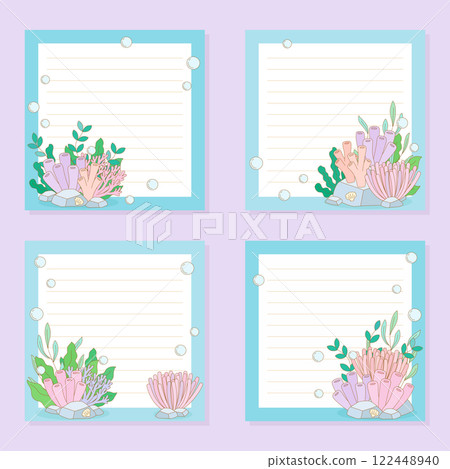 set of coral under sea notepad set of coral under sea notepad 122448940