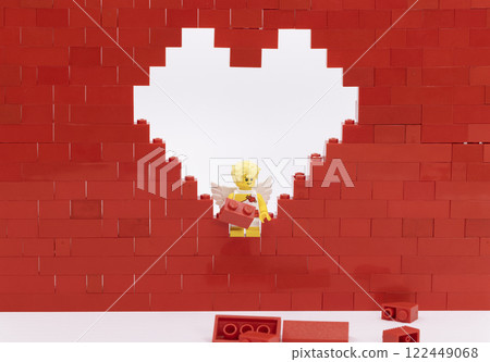 Cupid broke the wall in valentines day Cupid broke the wall in valentines day 122449068