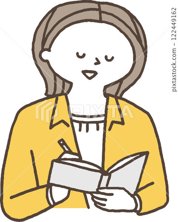 單色女人做筆記 122449162