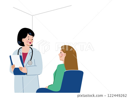 A female doctor explaining to a patient 122449262