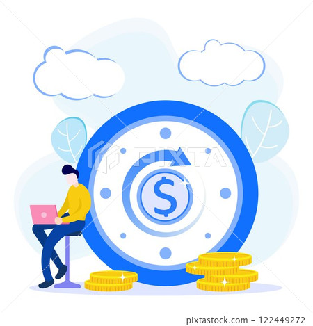 Illustration vector graphic cartoon character of investment Illustration vector graphic cartoon character of investment 122449272