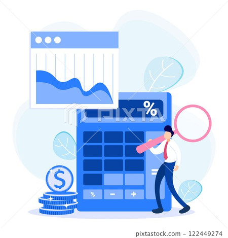 Illustration vector graphic cartoon character of finance 122449274