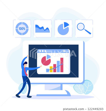 Illustration vector graphic cartoon character of finance 122449283