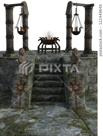 3D Stone pedestal sacrifice place 122449648