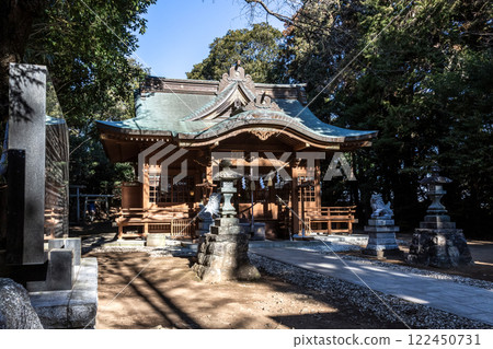 茨城縣伊勢神宮，又稱豐受光大神宮的禮拜殿 122450731