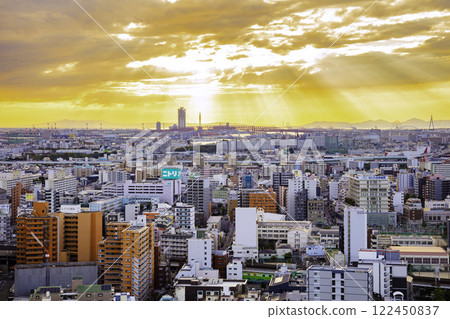 Osaka cityscape as seen from Tsutenkaku Observatory (Osaka City, Osaka Prefecture) 122450837