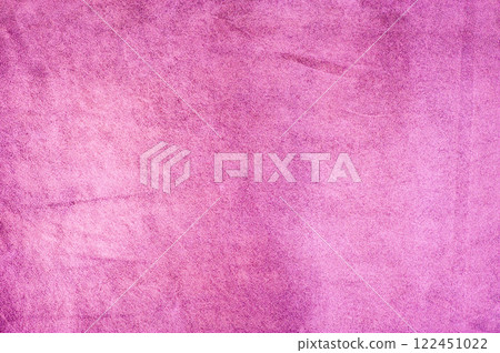 Raspberry pink suede background. Light pink purple suede leather macro photo. 122451022