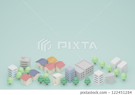 Cityscape seen from above (with background) 122451284