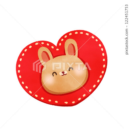 Happy brown rabbit with valentines day Happy brown rabbit with valentines day 122451753