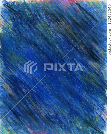 用藍色油畫棒繪製的紋理背景材料 用藍色油畫棒繪製的紋理背景材料 122452549