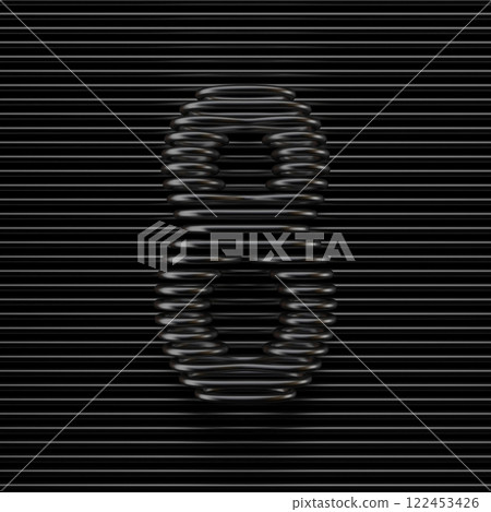 Black wire font Number 8 EIGHT 3D Black wire font Number 8 EIGHT 3D 122453426