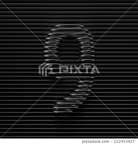 Black wire font Number 9 NINE 3D Black wire font Number 9 NINE 3D 122453427