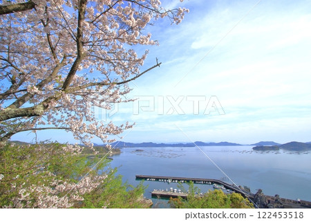 View of the Tobishima Kaido from Shoufukujiyama Park in spring View of the Tobishima Kaido from Shoufukujiyama Park in spring 122453518