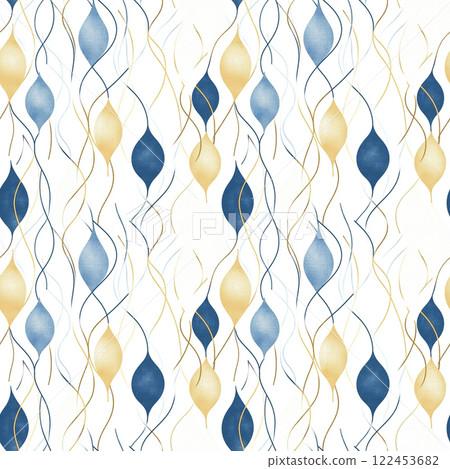 Stylish geometric motifs create a seamless pattern reflecting national cultural heritage in modern design 122453682
