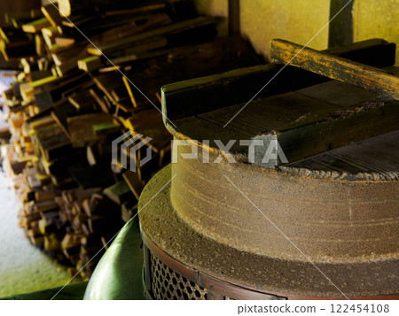Furnace of an old private house 122454108