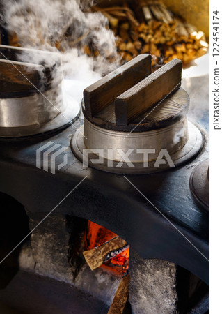 Furnace of an old private house 122454174