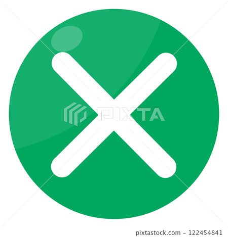 十字標記圖示插圖綠色 122454841