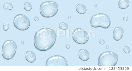 Realistic lotion soap bubbles vector illustration, transparent volume round water or cosmetic gel drops with glares Realistic lotion soap bubbles vector illustration, transparent volume round water or cosmetic gel drops with glares 122455209