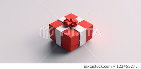 colorful ribbon gift box present copyspace, ai colorful ribbon gift box present copyspace, ai 122455275
