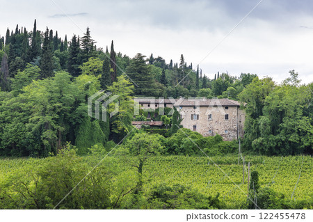 Stone house in the countryside around Lago di Garda, Italy, Europe. Stone house in the countryside around Lago di Garda, Italy, Europe. 122455478