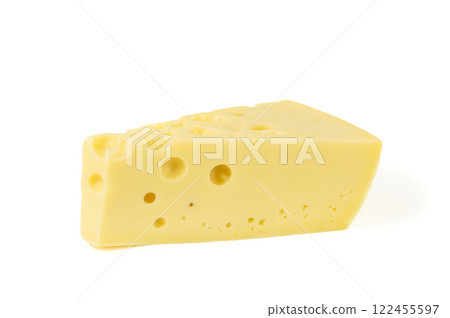 Maasdam cheese, isolated on white background Maasdam cheese, isolated on white background 122455597