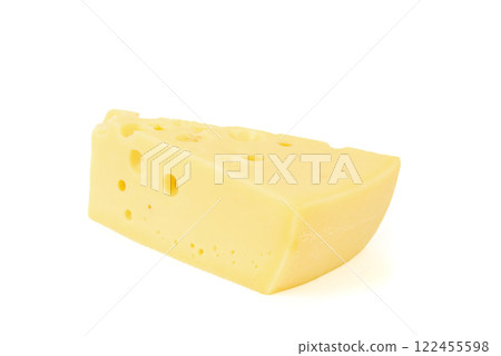 Maasdam cheese, isolated on white background Maasdam cheese, isolated on white background 122455598