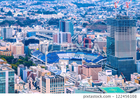 Yokohama cityscape in Japan, overlooking Yokohama Stadium, the base gate in front of Kannai Station, Yokohama Kannai Tower, etc. (January 2025) Yokohama cityscape in Japan, overlooking Yokohama Stadium, the base gate in front of Kannai Station, Yokohama Kannai Tower, etc. (January 2025) 122456108