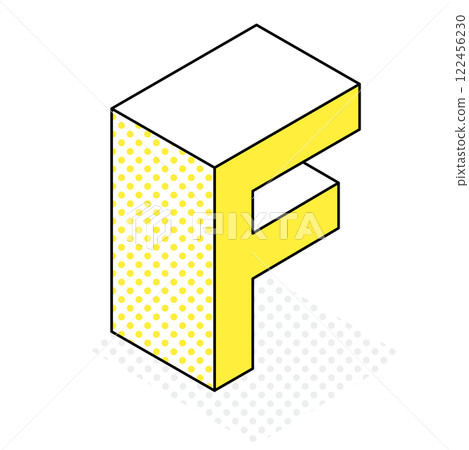 Isometric_3D simple alphabet F Isometric_3D simple alphabet F 122456230